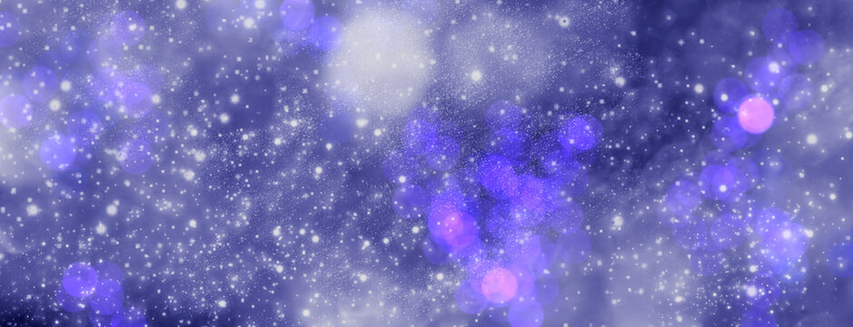 Blurred abstract bokeh background. Abstract space background. Color of the year very peri