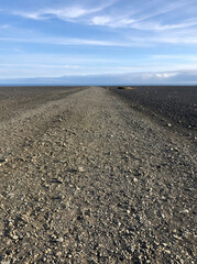 Fototapeta na wymiar Empty footpath at the south of Iceland