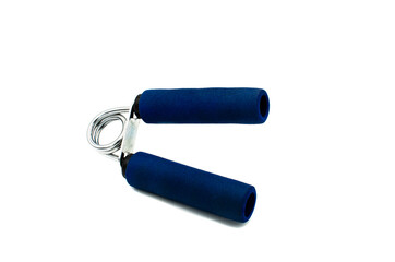 Steel hand gripper isolated on white background