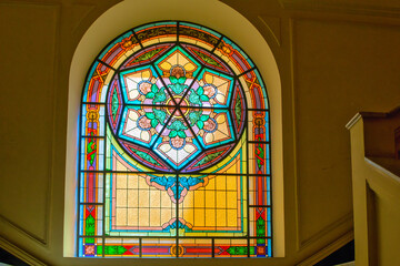 Stained Glass Window in the Federal Justice Cultural Center in Rio de Janeiro, Brazil