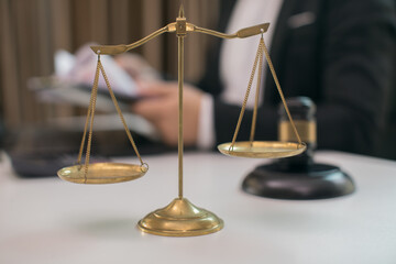 Lawyers having  Concepts of  Legal services at the law office