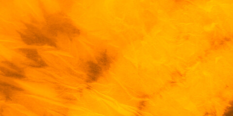 Yellow Artist Painting. Golden Dye Pattern. Gold