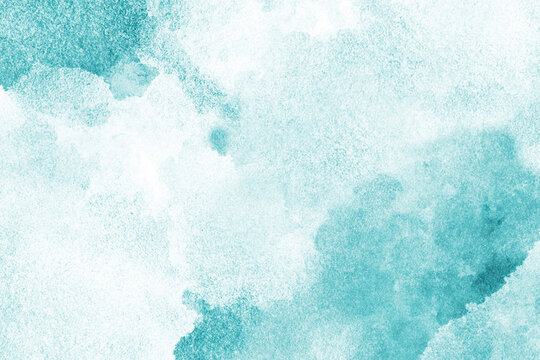 Watercolour Teal Green Background Texture