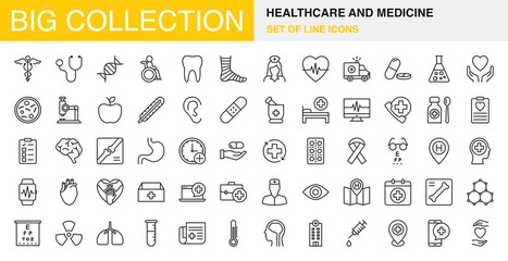 Healthcare And Medicine Big Collection Icon Set