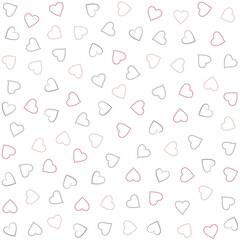 Dotted heart shapes. Dotted heart symbols. Dotted heart icons. Seamless Hearts patterns. Vector stock illustration.