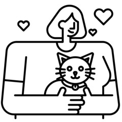 cat line icon