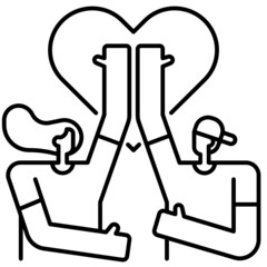 friendship line icon