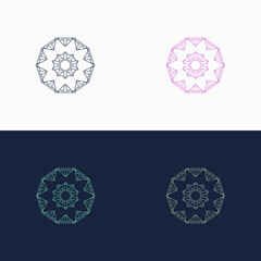 creative multicolour mandala vector icon symbol for logo template design
