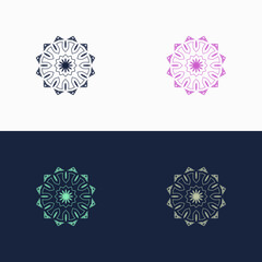 creative multicolour mandala vector icon symbol for logo template design