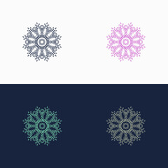 creative multicolour mandala vector icon symbol for logo template design