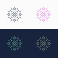 creative multicolour mandala vector icon symbol for logo template design