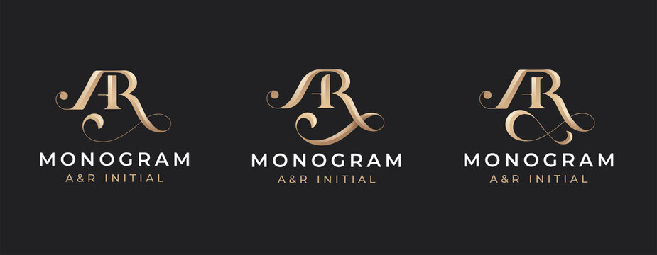 letter a r monogram serif logo