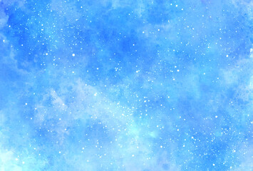 背景素材_水彩テクスチャ_青