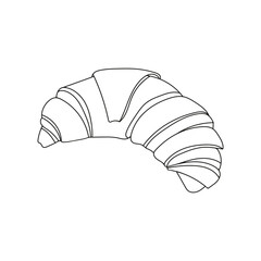 Croissant Doodle, a hand drawn vector doodle illustration of a Croissant