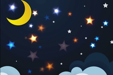 Fototapeta premium 3d render illustration, Amazing and unique picture of starry sky