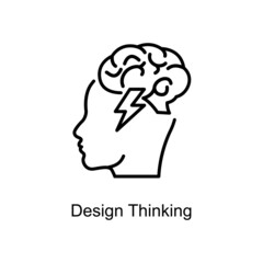 
Design Thinking vector Outline Icon Design illustration. Digitalization and Industry Symbol on White background EPS 10 File