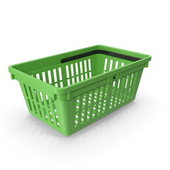 3D illustration of a realistic shopping basket