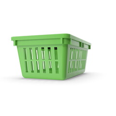 3D illustration of a realistic shopping basket