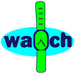 design logo and icon of watch words in come concept