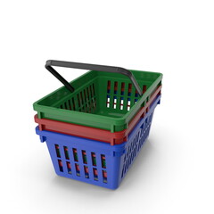 Fototapeta premium 3D illustration of a realistic shopping basket