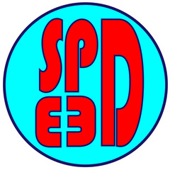 design of logo or icon from speed text with color concept