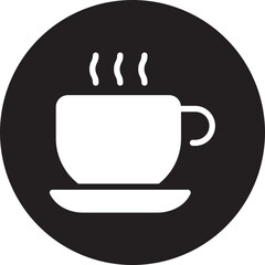 hot coffee glyph icon