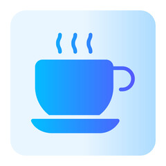 hot coffee gradient icon