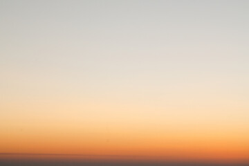 View of sky after the sundown on the mountain