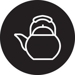 Obraz premium kettle glyph icon