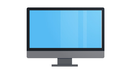Monitor and screen flat vector illustration.