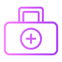 Obraz premium First Aid Bag gradient icon