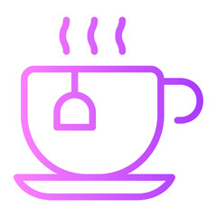 hot tea gradient icon