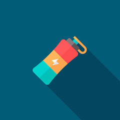 Sport drink vector icon symbol, flat design, long shadow
