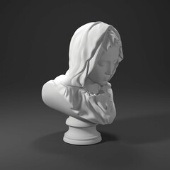 3D render art statue sculpture Mary Pietà Michelangelo di Lodovico Buonarroti Simoni