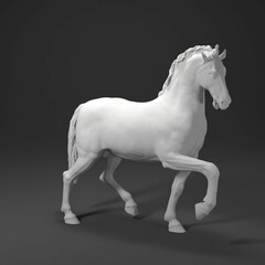 Fototapeta na wymiar 3D render art statue sculpture Pacing Horse Adriaen de Vries