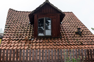dormer on the attic window - detail