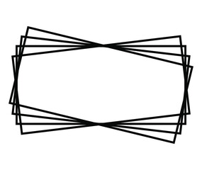 Square frame. Geometric abstract square element. Vector illustration