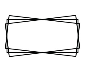 Square frame. Geometric abstract square element. Vector illustration