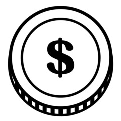 コイン/ドルのイラスト（ベクター）