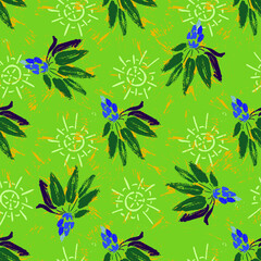 Fototapeta na wymiar seamless pattern floral tropical.vector illustration