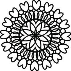 spiritual symbol round ornament.vector illustration
