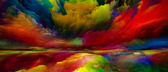 Fotobehang Mix van kleuren De levende hemel en aarde