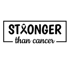 Obraz premium stronger than cancer background inspirational quotes typography lettering design