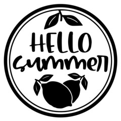 hello summer logo inspirational quotes typography lettering design
