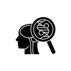 Obraz premium Psychogenetics color line icon. Pictogram for web page, mobile app