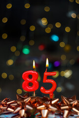Number 85 Joyful greeting card for birthdays or anniversaries. This image is part of a serie of...