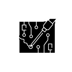 Soldering olor line icon. Pictogram for web page, mobile app, promo.