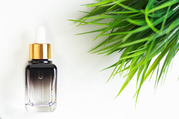 serum in a bottle with retinol for face with a dropper,natural cosmetics for moisturizing and beautiful skin
