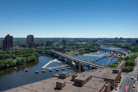 Minneapolis, Third Avenue Bridge, Mississippi River, Minnesota