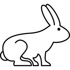 Fototapeta na wymiar Rabbit Animal Outline Icon Vector